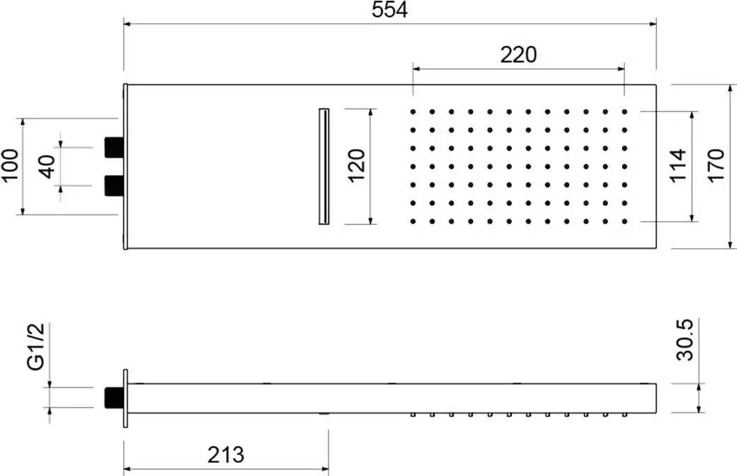 Верхний душ Aquatek AQ2085MB (черный матовый) - фото товара