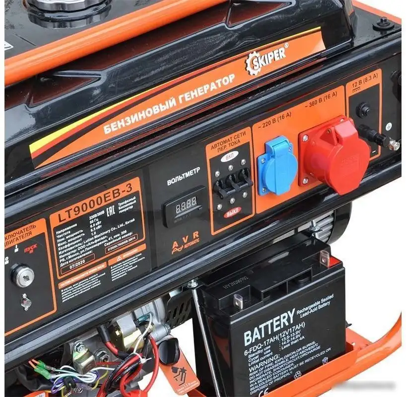 Бензиновый генератор Skiper LT9000EB-3 – фото товара
