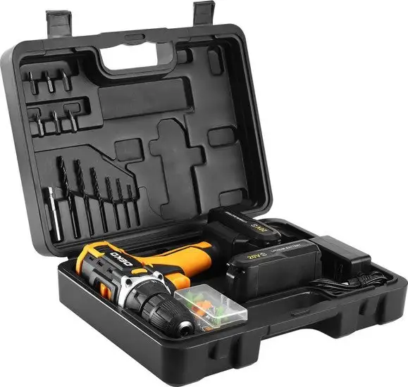 Дрель-шуруповерт Deko Banger 20V 080-1005 (с 2-мя АКБ, кейс, оснастка) – фото товара