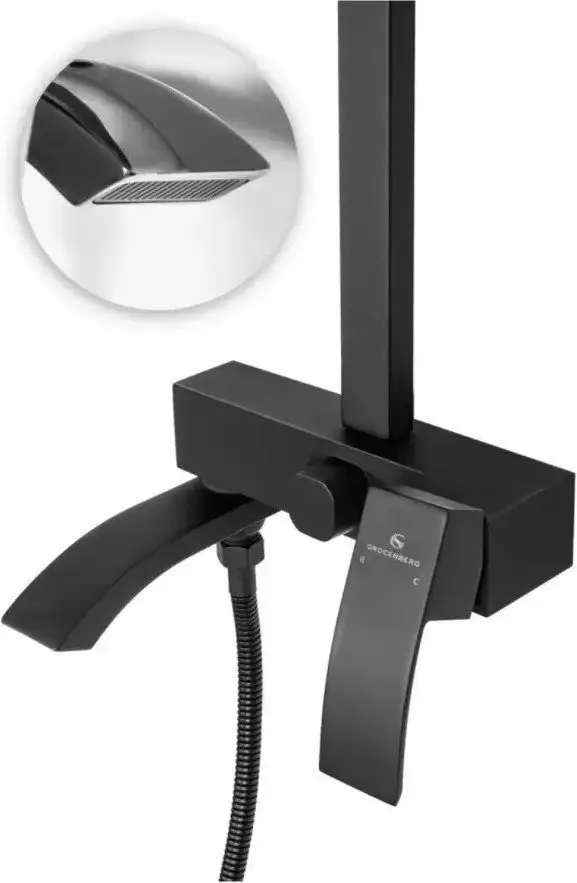Душевая система Grocenberg GB7007-1 (черный матовый) - фото товара
