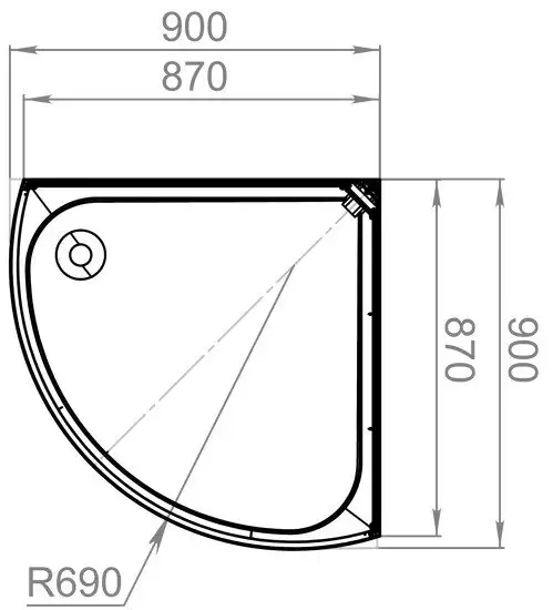 Душевая кабина Domani-Spa Simple 99 (белые стенки, прозрачное стекло) - фото товара