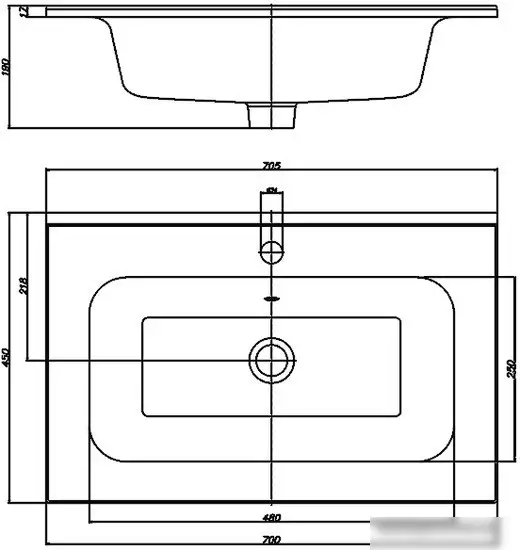 Умывальник Керамин Женева 70 - фото товара