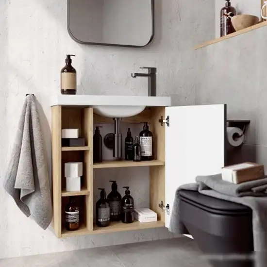 Aqwella Тумба с умывальником Alba ALB010RDD+ALB0706WM – фото товара