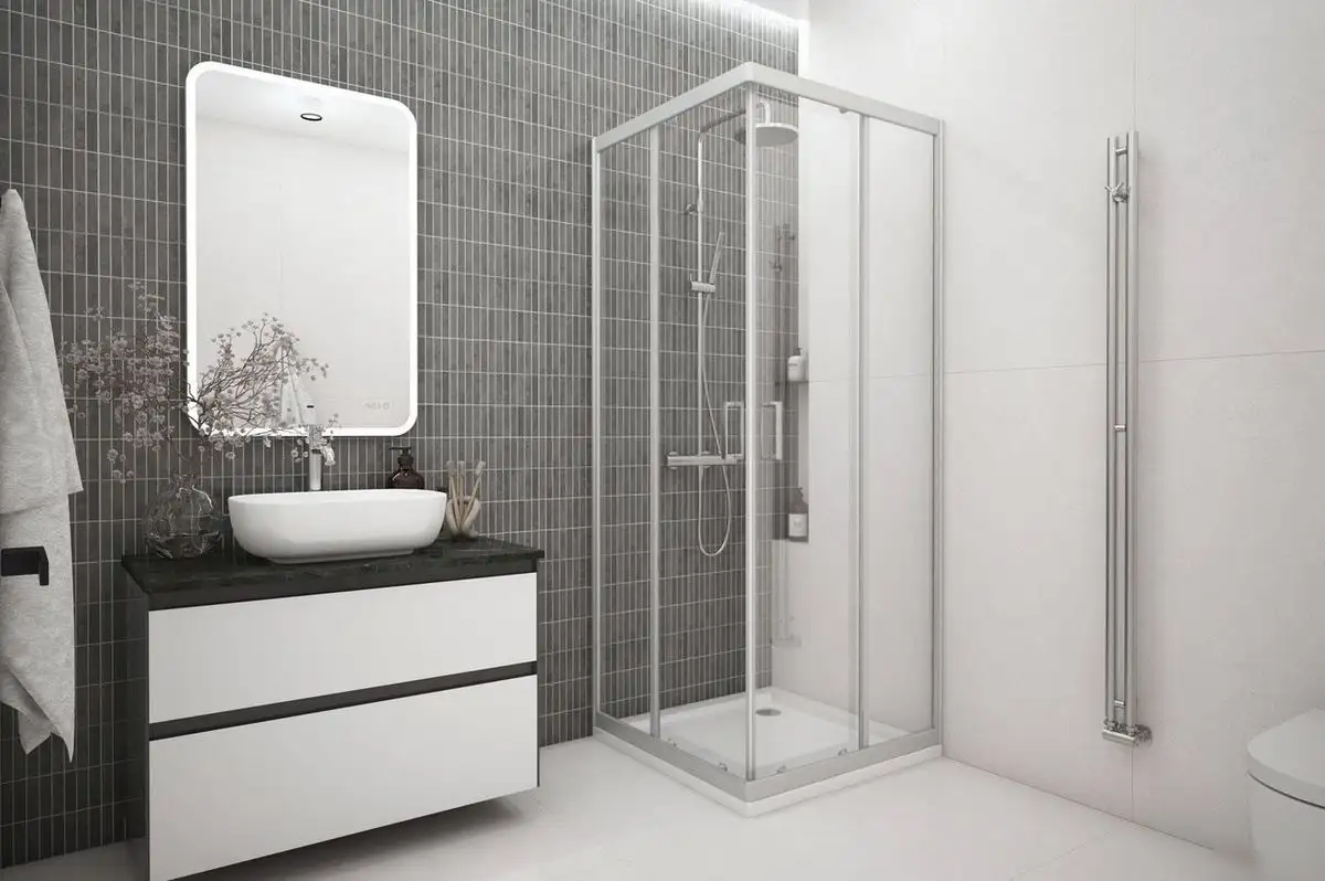 Душевой уголок Метакам Universal 80x80 KKS_016264 (серый/прозрачное стекло) - фото товара