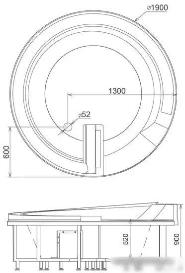 Ванна Gemy G9090 K 190x190 - фото товара
