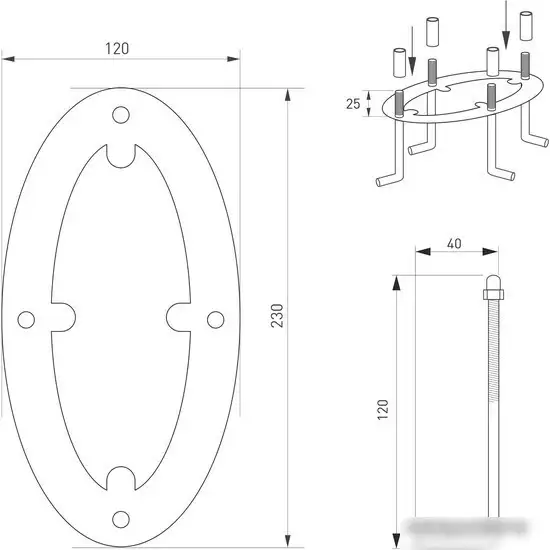 Фонарный столб Arlight LGD-MUSE-BOLL-H1500-18W Warm3000 035395