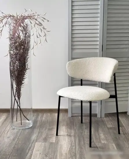 Стул M-City Seattle-V 461MC05519 (светло-серый BM-4 велюр/белый) – фото товара