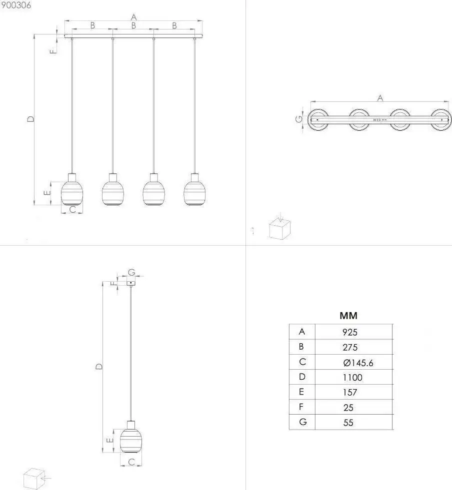 Подвесная люстра Eglo Manzanares 900306 – фото товара