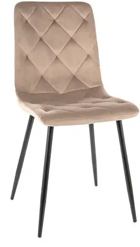 Стул Signal Jerry Velvet (bluvel 40 темно-бежевый/черный) – изображение в каталоге