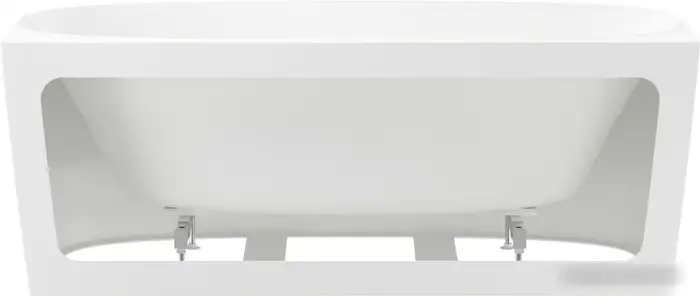 Ванна Wellsee Belle Spa 2.0 160x75 235801001 (пристенная ванна белый глянец, экран, ножки, сифон-автомат хром) - фото товара