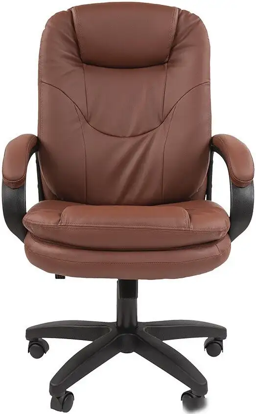 Офисное кресло CHAIRMAN 668LT N (черный пластик/экопремиум коричневый) – фото товара