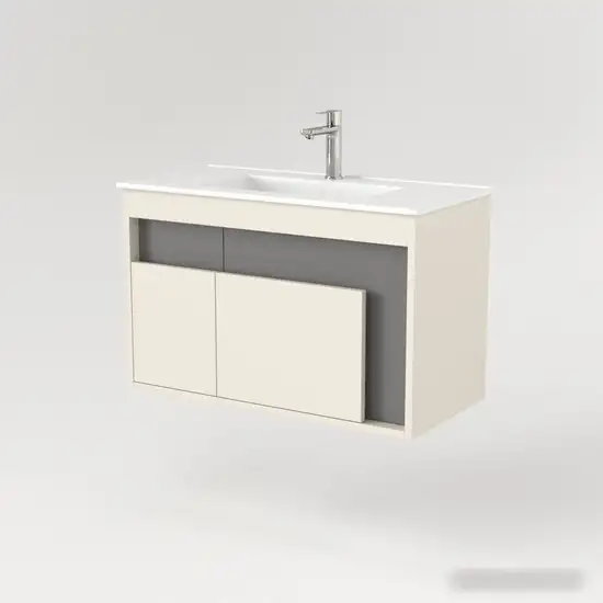 Дабер Тумба под умывальник 016 WeltWasser Deilbach 7517-80 Т16.8W.0.19 (бежевый/серый) – фото товара