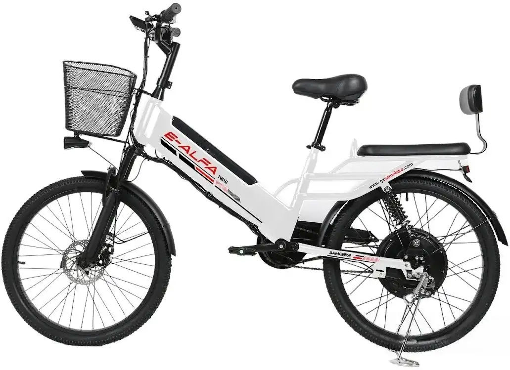 Электровелосипед SameBike Е-Alfa New SB-E-ALFA350-36/10 (белый) – фото товара