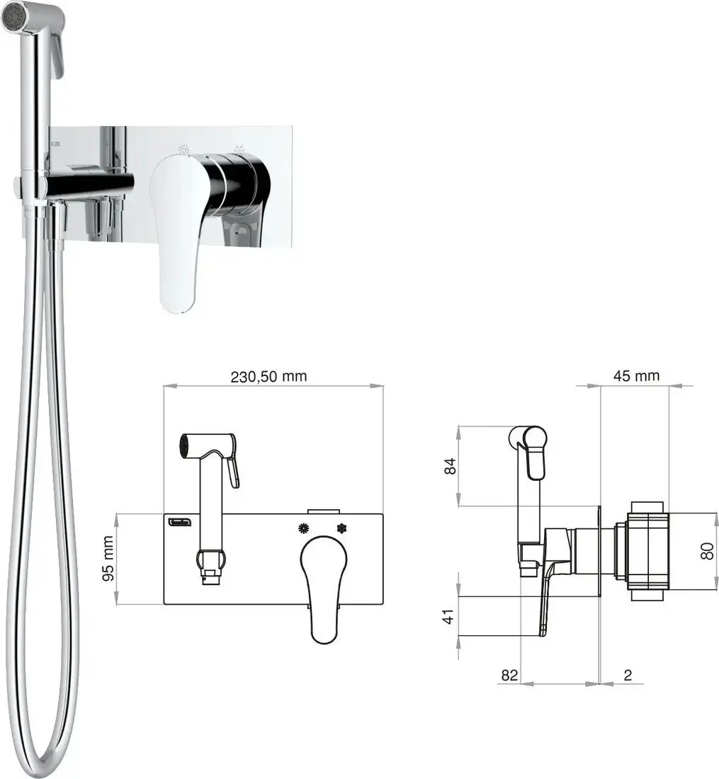 Гигиенический душ Teska Elsa Pro BTK6406 - фото товара