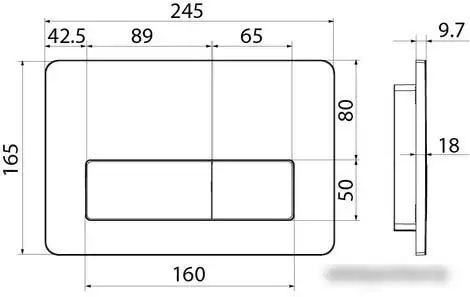 Панель смыва IDDIS Unifix UNI80M0i77 (матовый хром) – фото товара