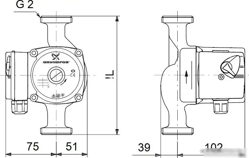 Циркуляционный насос Grundfos UPS 32-40 180 - фото товара
