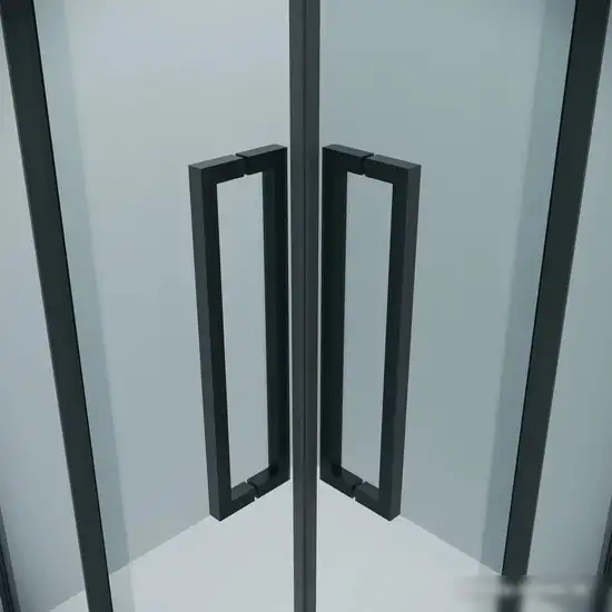 Душевой уголок Grossman Cosmo 80x80x195 300.K33.02.8080.21.00 (черный матовый/прозрачное стекло) - фото товара