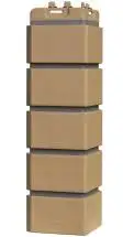 Наружный угол для сайдинга Grand Line Клинкерный кирпич Design Plus Cолома с темно-бежевым швом – изображение в каталоге