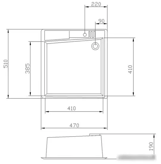 Кухонная мойка Акватон Парма (графит) - фото товара