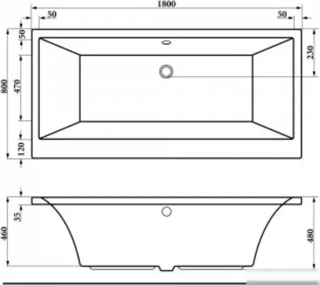 Ванна Alba Spa Kero 180x80 - фото товара