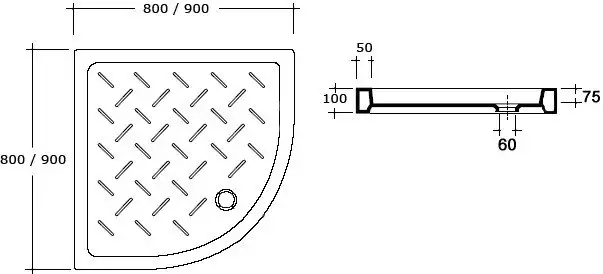 Душевой поддон RGW CR/R-088 80x80 - фото товара