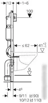 Инсталляция для унитаза Geberit Duofix UP100 [111.153.00.1] - фото товара