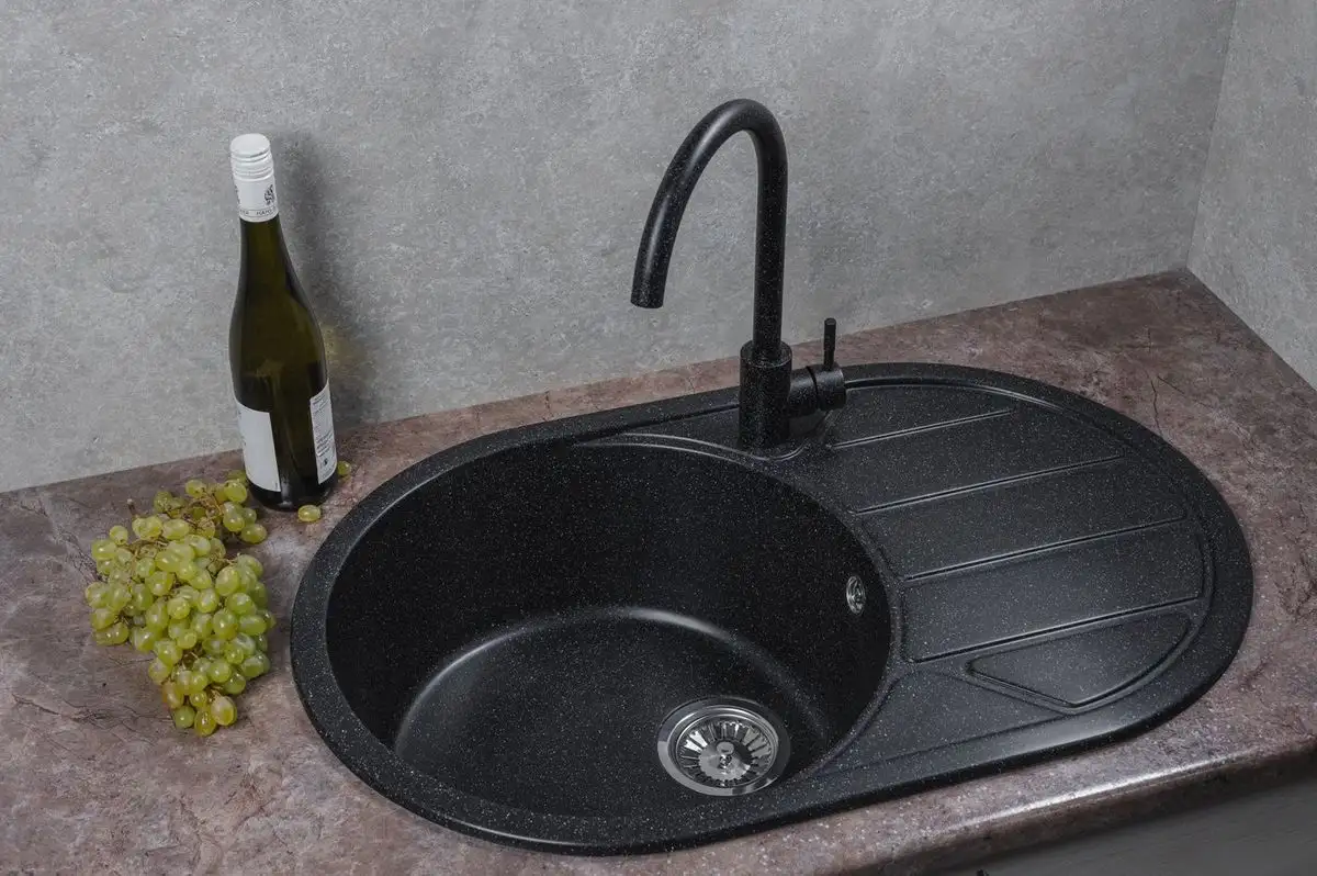 Кухонная мойка Marblan Elon L (черный) - фото товара