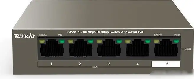 Неуправляемый коммутатор Tenda TEF1105P-4-38W – фото товара