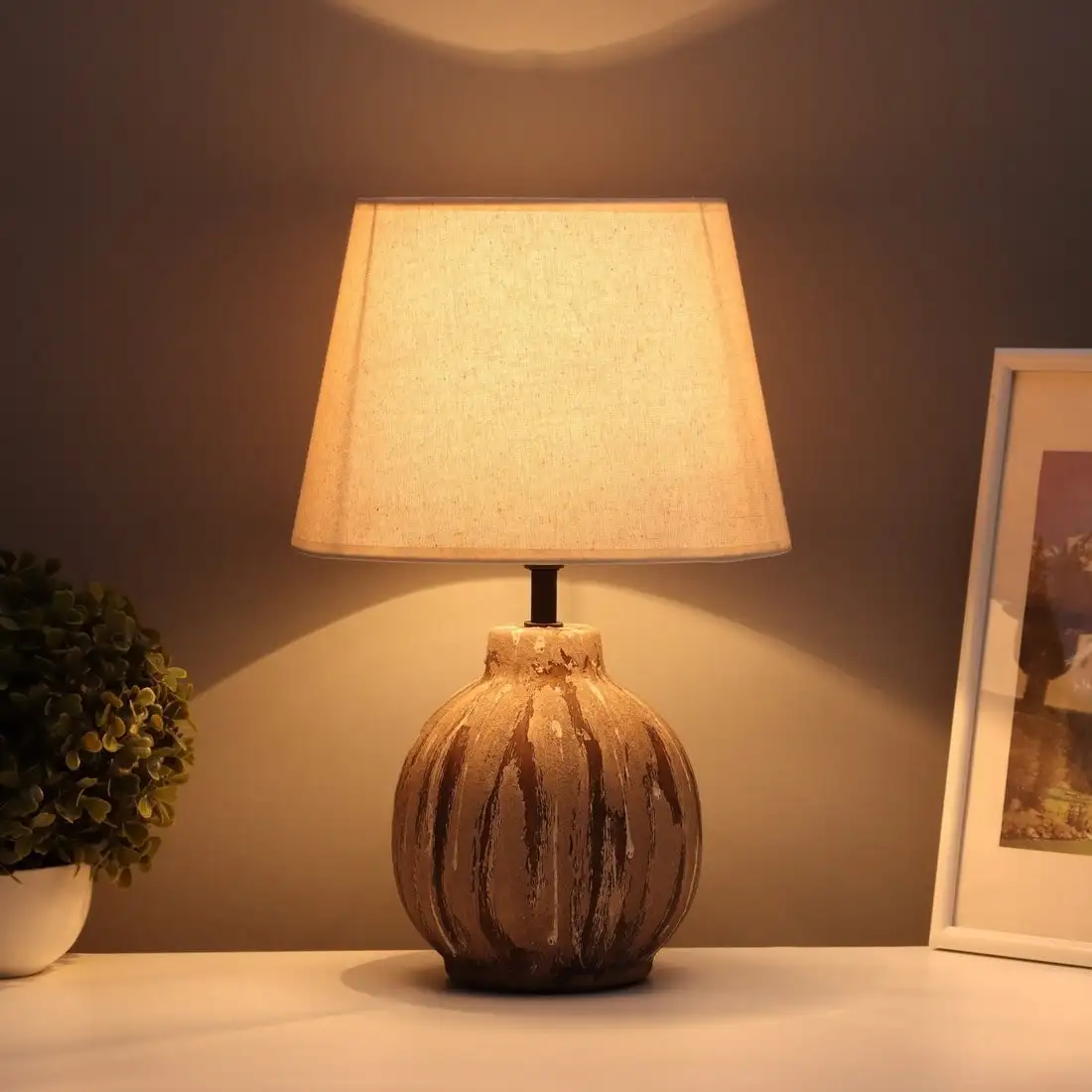 Настольная лампа Risalux Луиза 10689383 (кофе со сливками)