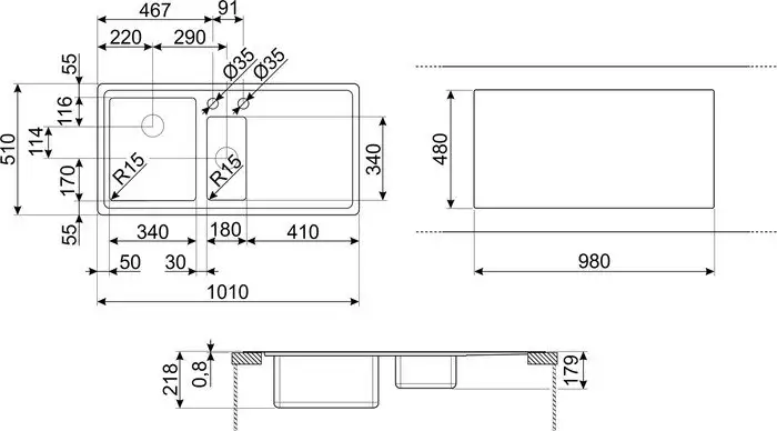 Кухонная мойка Smeg LFT102S - фото товара