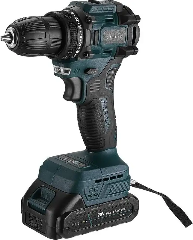 Дрель-шуруповерт Zitrek Greenpower 20 PRO 085-1314 (с 2-мя АКБ, кейс) – фото товара