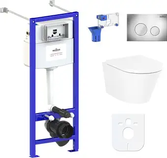 Унитаз Lavinia Boho Biore Compacto Rimless 7 в 1 87050174 (хром пластик) - изображение в каталоге