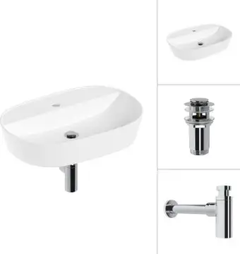 Умывальник Lauter 21460-60 + клапан 21190CH + сифон 21635CH (хром) - изображение в каталоге