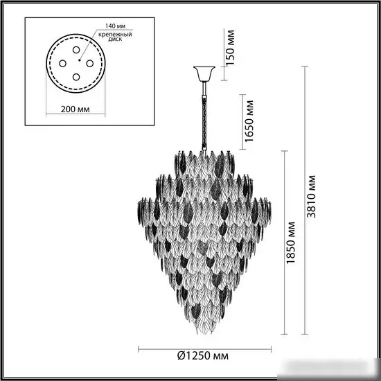 Подвесная люстра Odeon Light Lace 5052/86 – фото товара