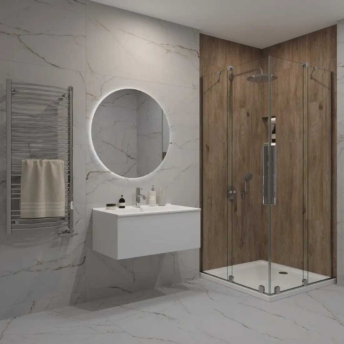 ЗОВ Тумба с умывальником Кито 100 K100LW0MWM-OL100 (белый матовый) – фото товара