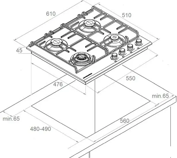 Варочная панель KUPPERSBERG FG 63 B - фото товара