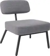 Интерьерное кресло AksHome Aspen (серая рогожка BJORN 13/черный) – изображение в каталоге