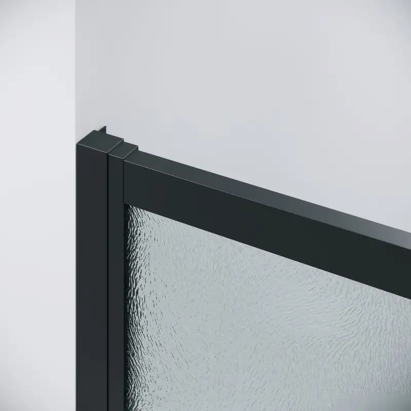 Душевая дверь Grossman Cosmo 130x195 100.K33.02.130.21.02 (черный матовый/стекло шиншилла) - фото товара