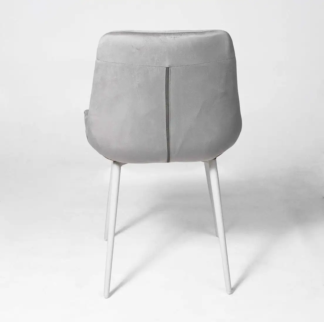 Стул Алвест AV 405 (светло-серый бархат Н-09/белый)