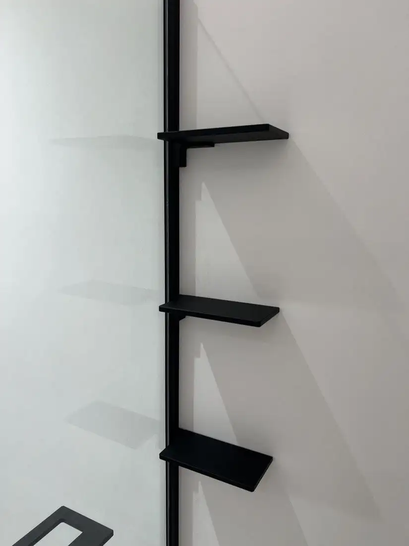 Душевая стенка Adema Риббер 120 Walk-In (черный) - фото товара