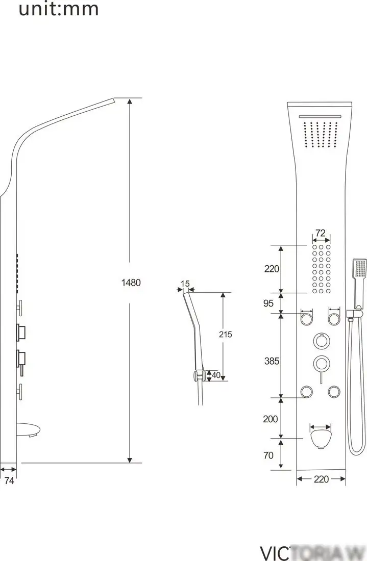 Душевая панель Cerutti Victoria W CT9979 - фото товара