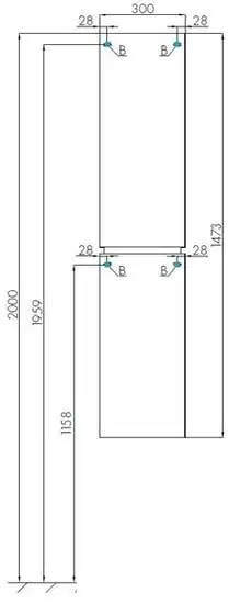 Акватон Шкаф-пенал Скай 1A238603SY01L (левый, белый) – фото товара