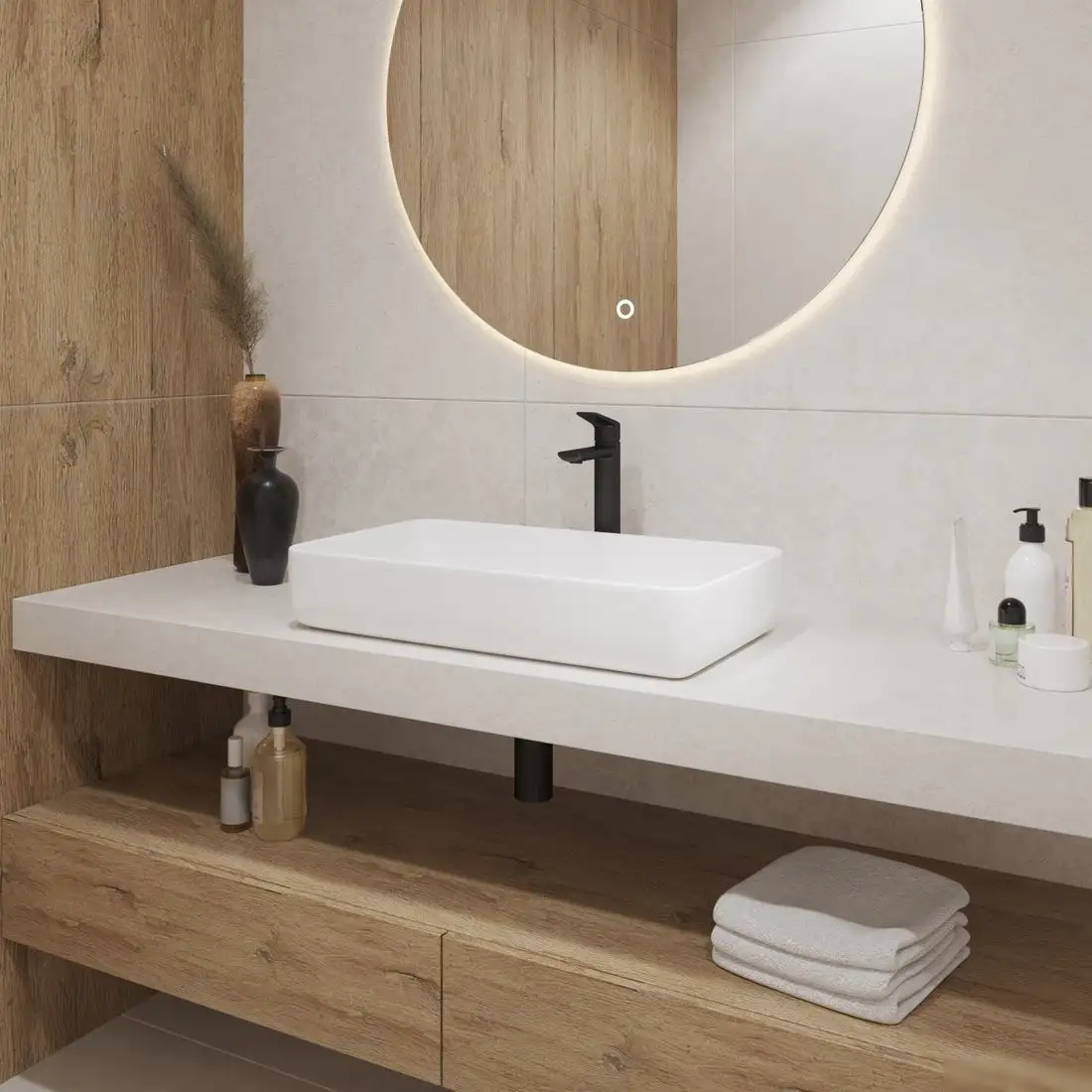 Умывальник Lauter 21487-60 + клапан 21190CH + сифон 21635CH (хром) - фото товара