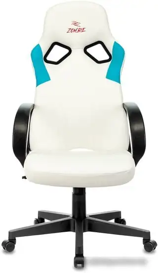 Кресло Бюрократ Zombie Runner (белый/голубой) – фото товара