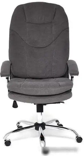 Кресло TetChair Softy LUX (флок, серый) – фото товара