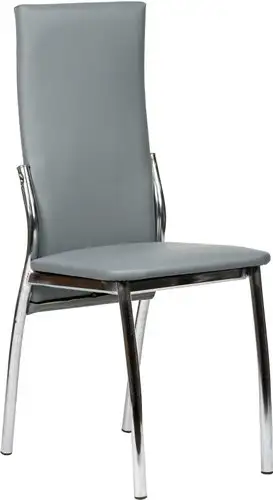 Стул ВВР Оскар (серый/хром, экокожа) – изображение в каталоге