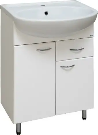 Runo Тумба с умывальником Runo Уют 60 с ящиком + Уют 60 (напольная) – изображение в каталоге