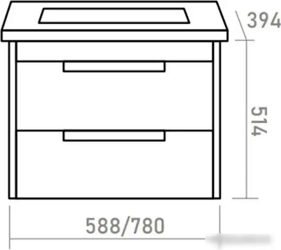 Brevita Тумба под умывальник Ariana 80 ARI-01080-03062Я – фото товара