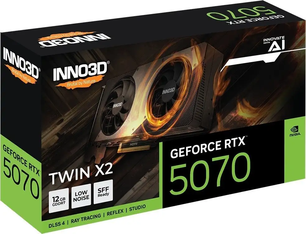Видеокарта Inno3D GeForce RTX 5070 Twin X2 N50702-12D7-195064N – фото товара