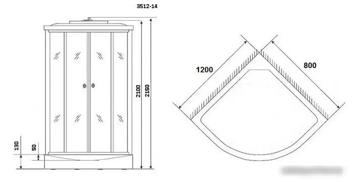 Душевая кабина Niagara Classic NG-3512-14R 90х90 - фото товара